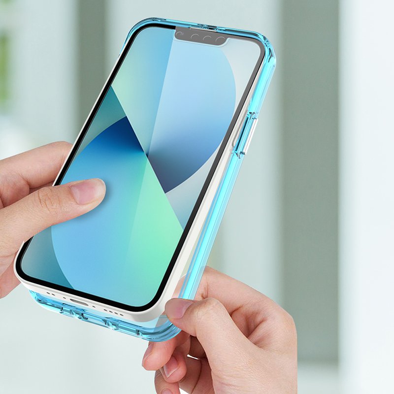 TPU +PC Acrylic 2 in 1 Case Anti Oxygen Non Yellowing Metal Key Mobile Phone Case For iphone Series