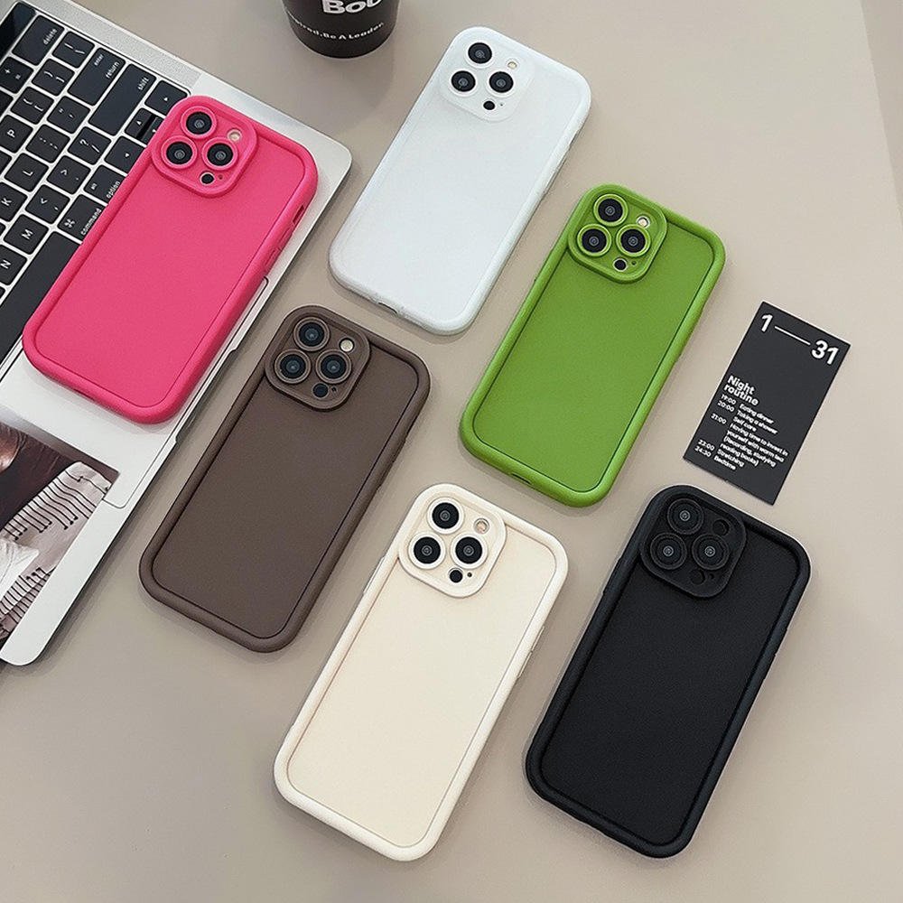 Solid Color Camera Protection Case Black Red Tpu Pink For iPhone 13 Pro Case Xs Max Silicone Soft Case For iPhone 12 13 14 15 16