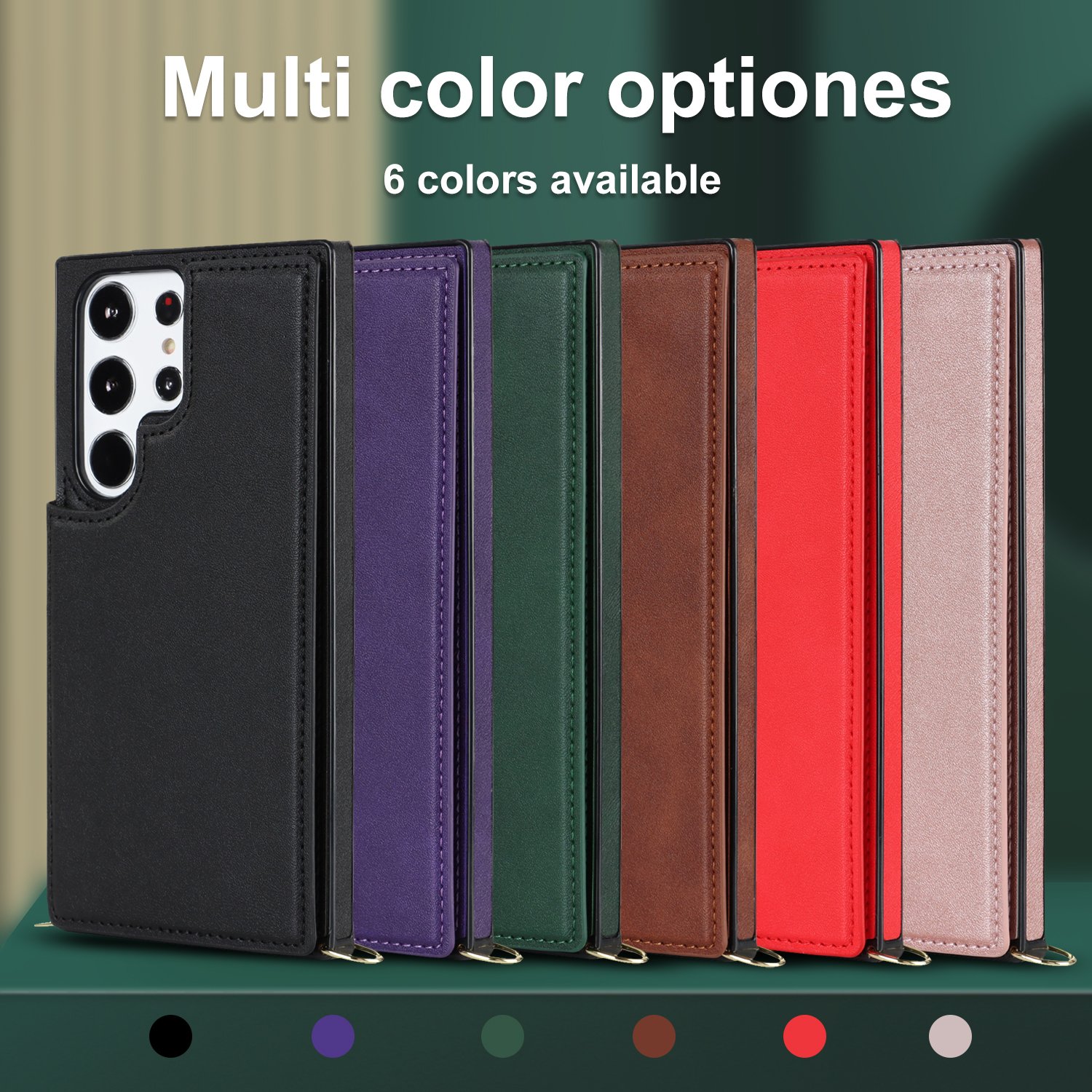 For Samsung S23 Ultra Leather RFID Card Case Wallet Case For Samsung Galaxy S10 Case For S10 Plus