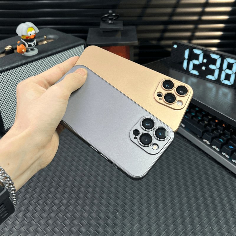 Luxury Ultra Thin Matte TPU Soft Mobile Phone Case For iPhone 16 15 14 13 12 Pro Max With Lens Film Protection Shockproof Cover
