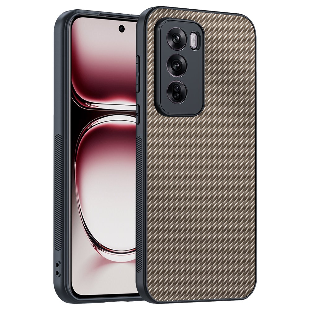 For Oppo Reno12 Pro Mobile Phone Case Carbon Fiber Anti-fall Shockproof For Oppo Reno12 Protective Phone Cover