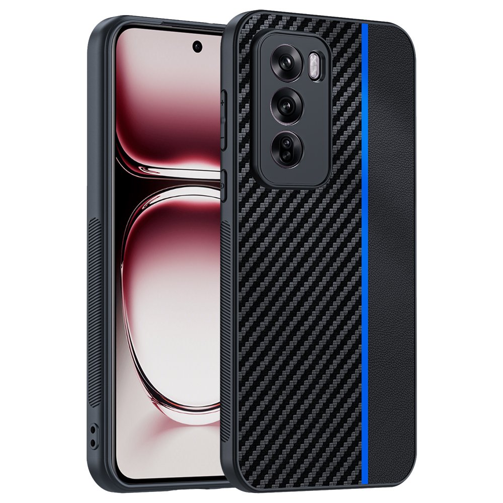 For Oppo Reno12 Pro Mobile Phone Case Carbon Fiber Anti-fall Shockproof For Oppo Reno12 Protective Phone Cover