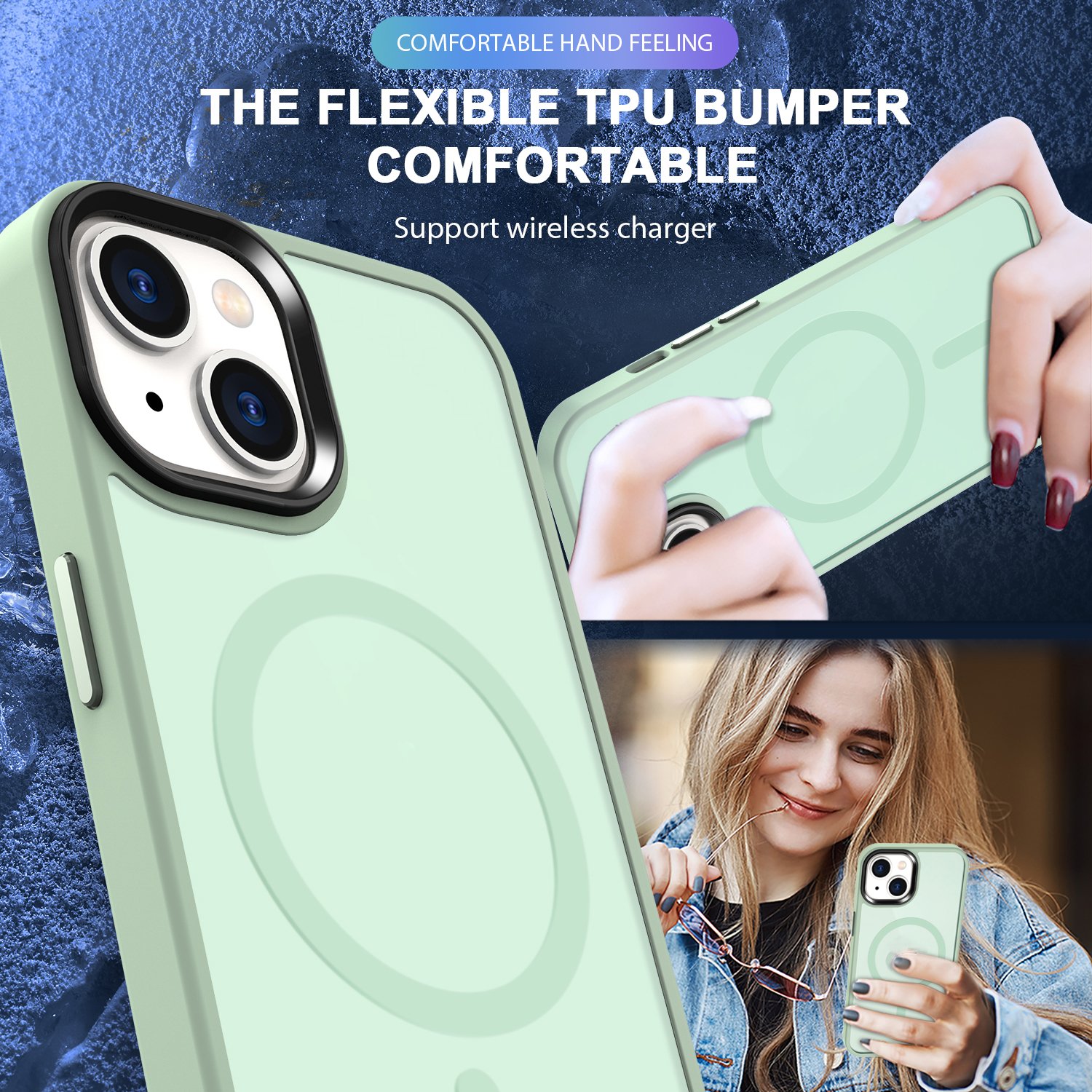 Street fashion TPU+PC magnetic wireless charging mobile phone cases for iPhone 14 pro max plus high quality shockproof covers