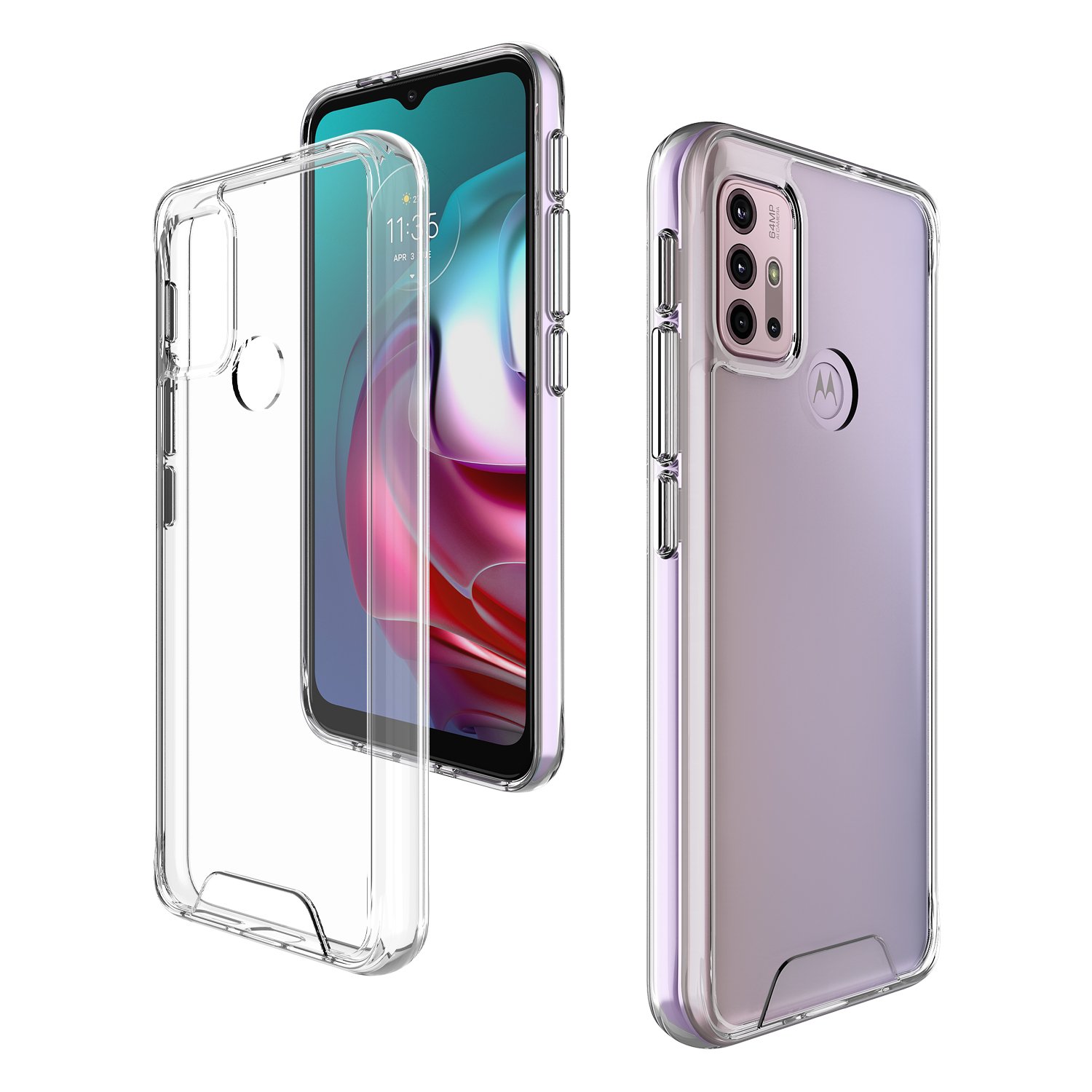 Space Transparent Clear Yellow Resistant Phone Case For iPhone 15 Electroplated Button Hard PC Back Case