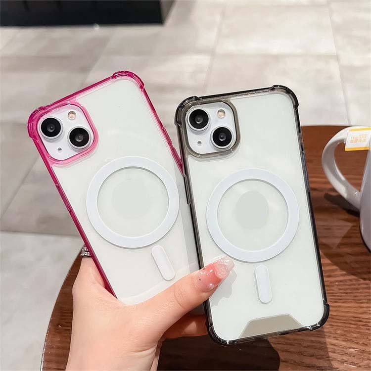 Clear acrylic phone case Original Magnetic Wireless Charging Case For iPhone 12 13 14 15 16 Pro MAX transparent PC phone case