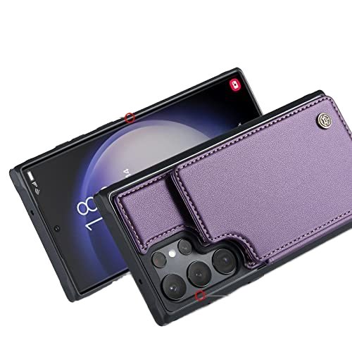 Applicable to for Samsung S24 Phone Case New Card S24 Mobile Phone Case All-Inclusive Border Drop S24ultra Protective Leather