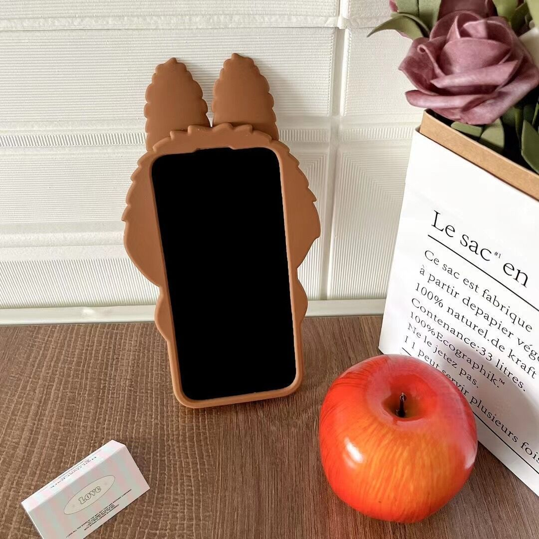 BAILI factory Creative cute cartoon 3D bunny soft silicone labubu Shock-proof Protective mobile phone case for Iphone 11 Pro max