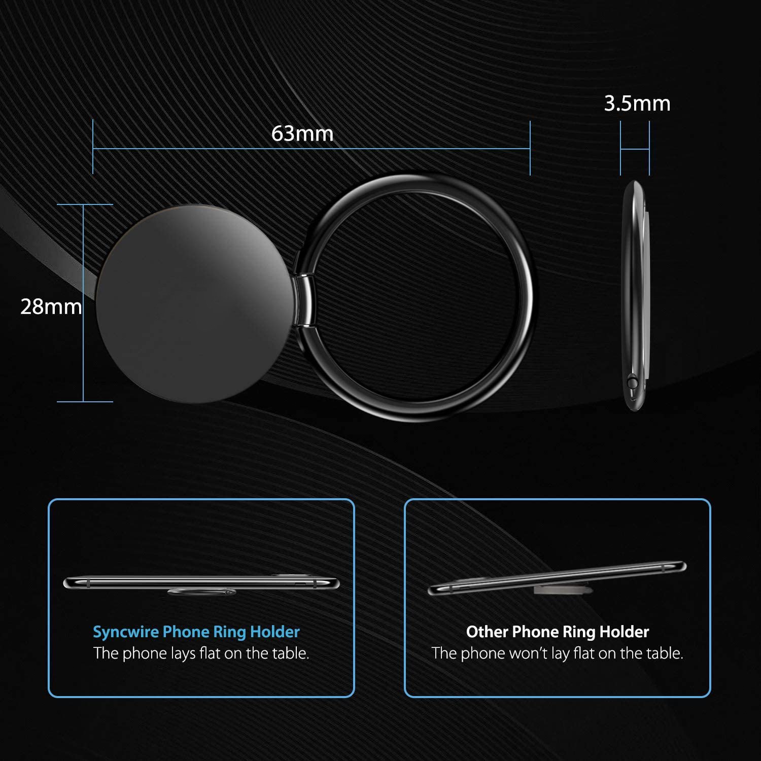 Universal quality Metal 360 Degree Finger Grip Ring Mobile Phone Holder Kickstand Magnetic Phone Finger Ring Holder oem logo