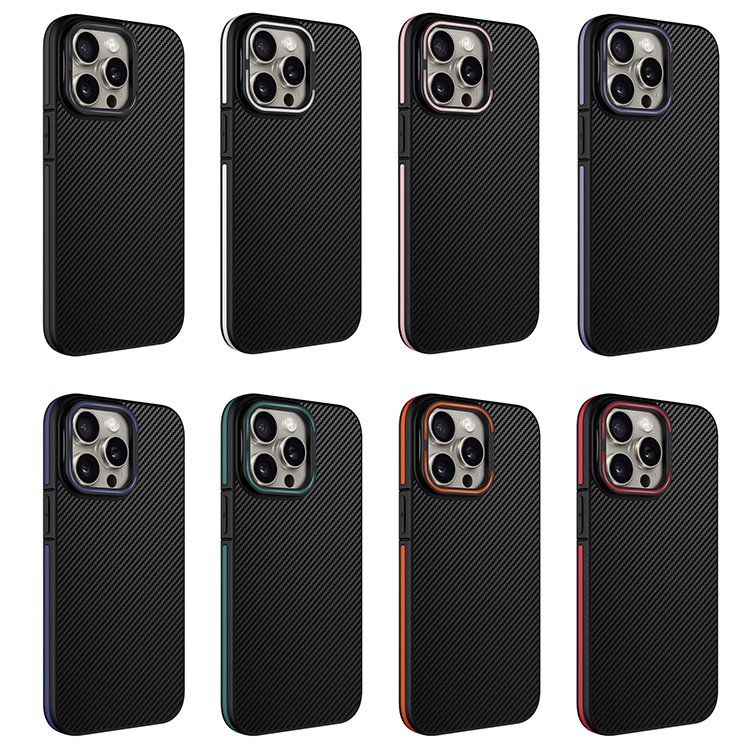 Wholesale Kickstand Shockproof Carbon Fiber Design Magnetic Mobile Phone Case For iPhone 16 Pro