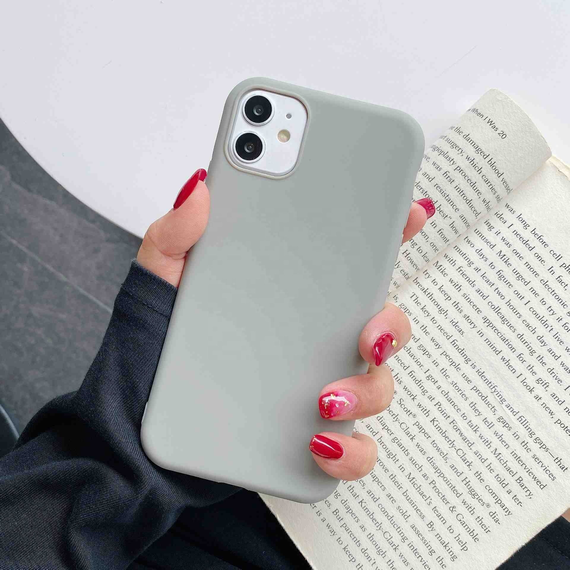 Luxury Antishock Ultra Thin Silicon Mobile Phone Cases For Apple Iphone 13 Mini Pro Max Original Silicone Full Protective Cover