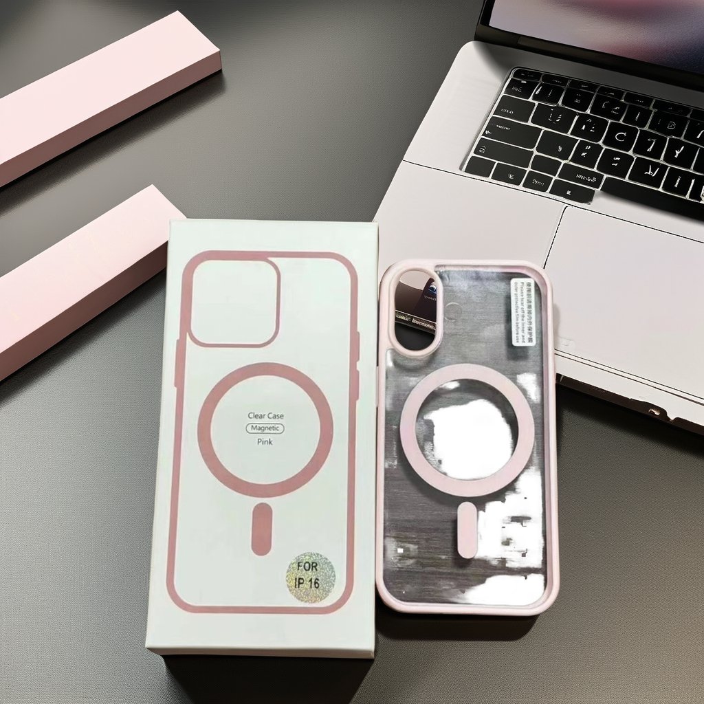 Wireless Charging Luxury Magnetic Back Case Cover for iPhone 16 Pro Max 15Pro 14Pro Max Protection Case