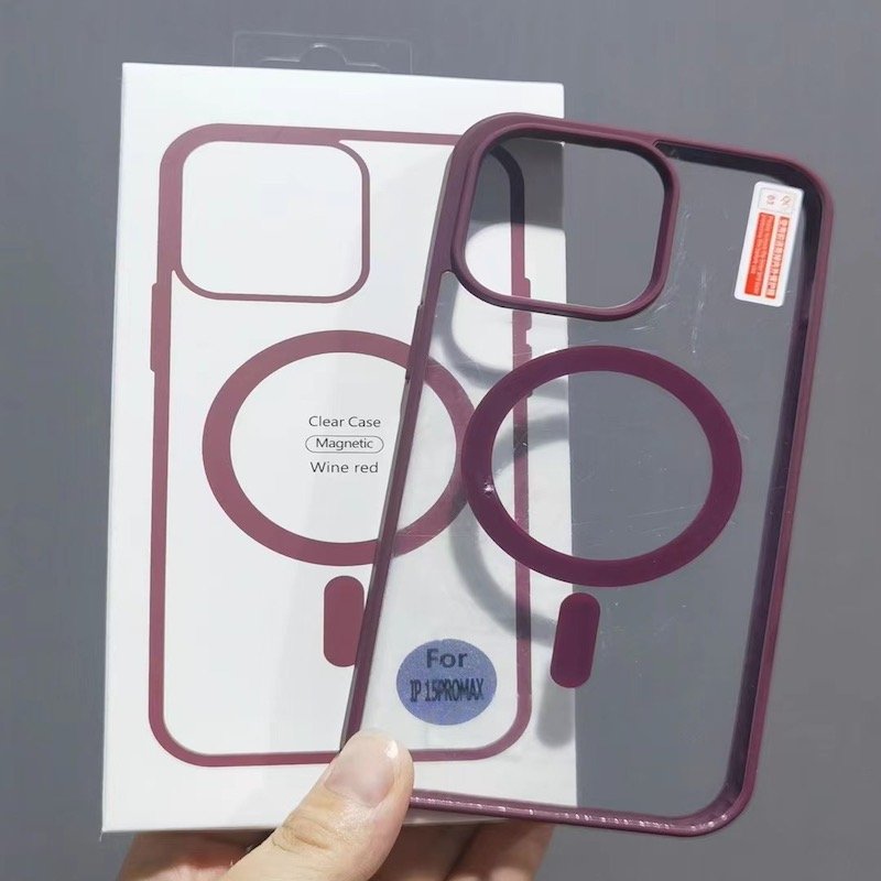 Wireless Charging Luxury Magnetic Back Case Cover for iPhone 16 Pro Max 15Pro 14Pro Max Protection Case