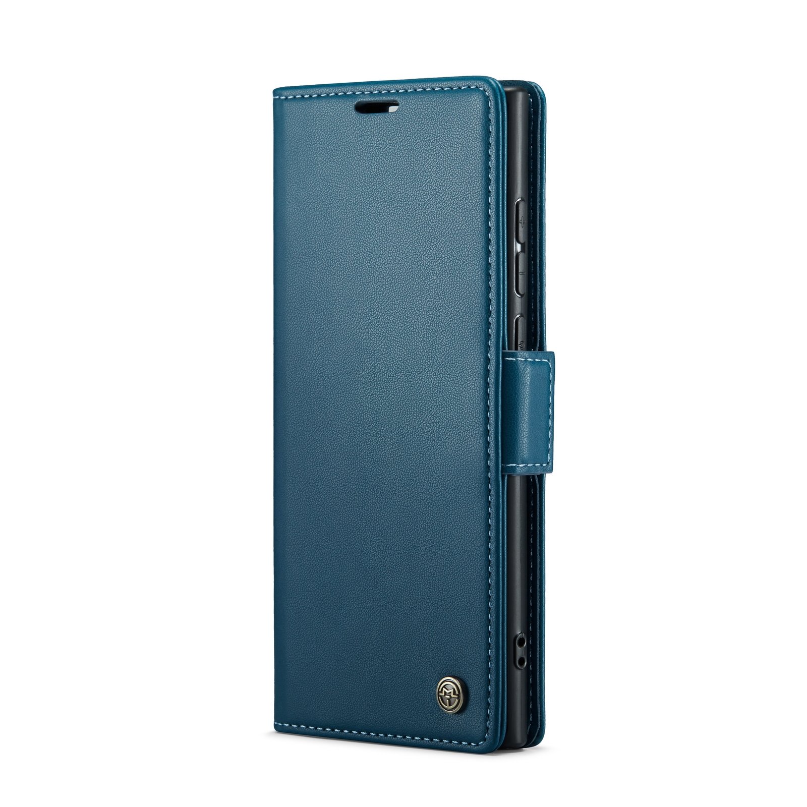 New Design For Samsung Galaxy S22 Ultra 5G CaseMe 023 Butterfly Buckle Litchi Texture RFID Anti-theft Leather Phone Case