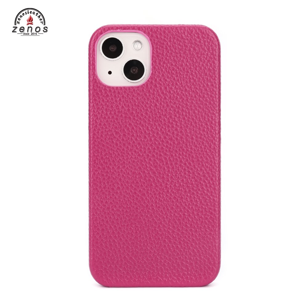 Zenos Genuine Leather Phone Case Factory Patent Product PC+Leather Mobile Case For Iphone 13 series pebbled phone case