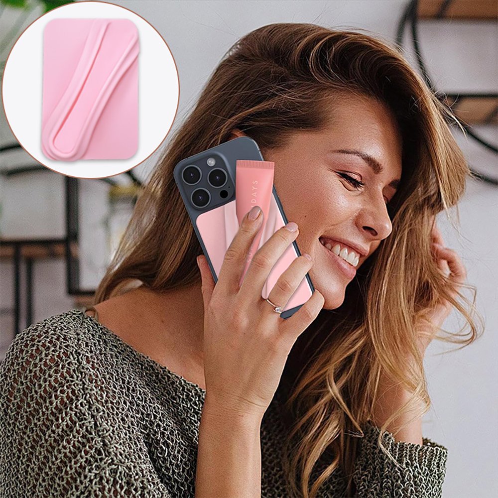 New Sticker For iPhone lip gloss Cover Custom Logo Lipstick Lip Gloss Holder Phone Case for iPhone 15 16 Lip Balm Phone Case