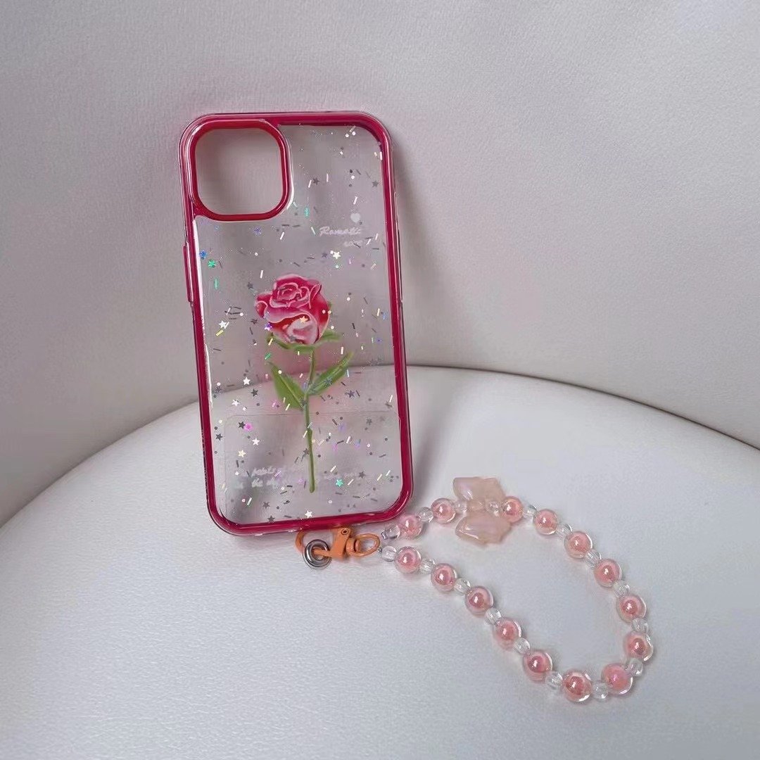 Hot Selling Luxury UV Printed TPU & PC Phone Case Fashionable Mobile Cover Belt ChainFOR iPhone 15 Sam Galaxy Magnetic Feature