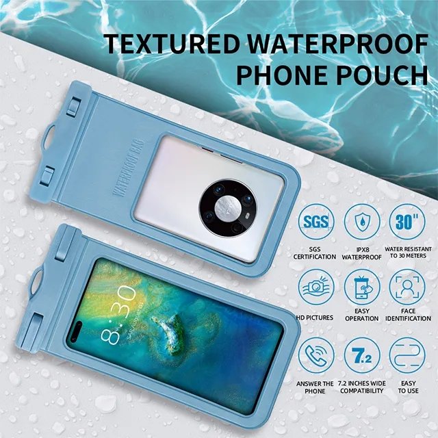 IPX68 Waterproof Phone Case Bag for Phone Swim Shower Compatible with mobile phones