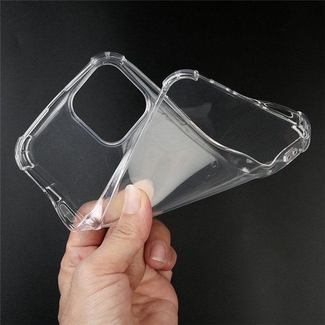 Clear Shockproof Silicone Phone Case For iPhone 16 Pro Max 15 14 13 Pro 12 Xs Max XR 7 8 Plus Transparent Soft TPU Phone Cover
