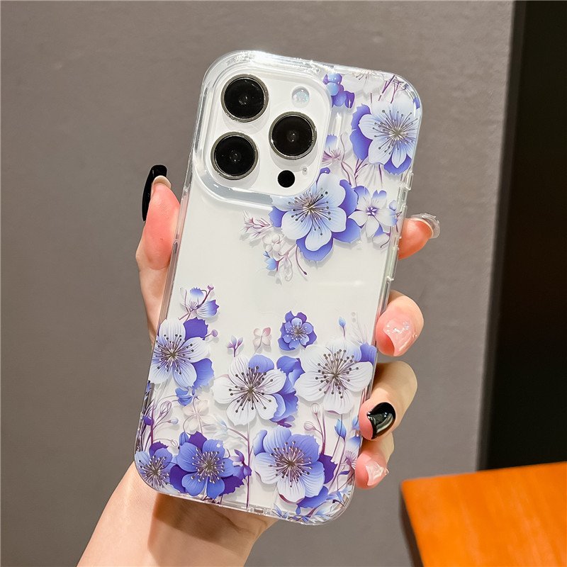 Real Pressed Flower Transparent Phone Case For Apple Phone 16 15 14 13 12 11 Pro Max Plus case Customizable