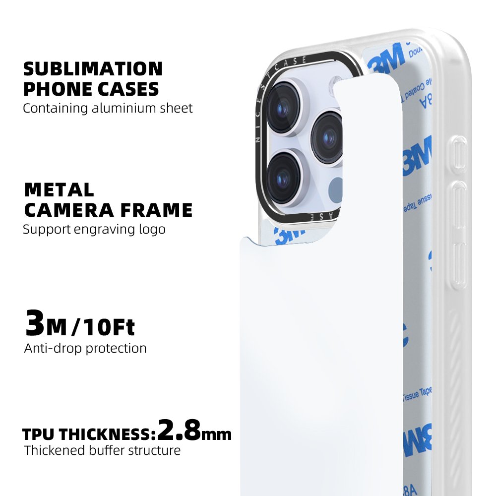 Transparent Matte Phone Cases For Sublimation Clear Phone Covers 2D Sublimation Phone Case For Iphone 16 15 14 13 Pro Max