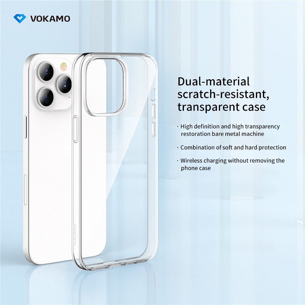 High transparency and clarity TPU+PC anti-yellowing UV protection Double Clear Anti-scratch Case for iPhone 14