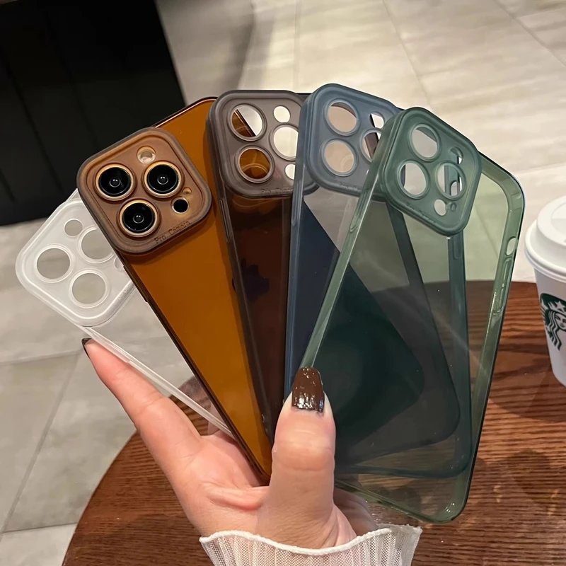 clear tpu silicone shockproof case for iphone 8 7 plus x xr xs max 11 12 13 14 pro max for iphone 15 angel eyes phone case