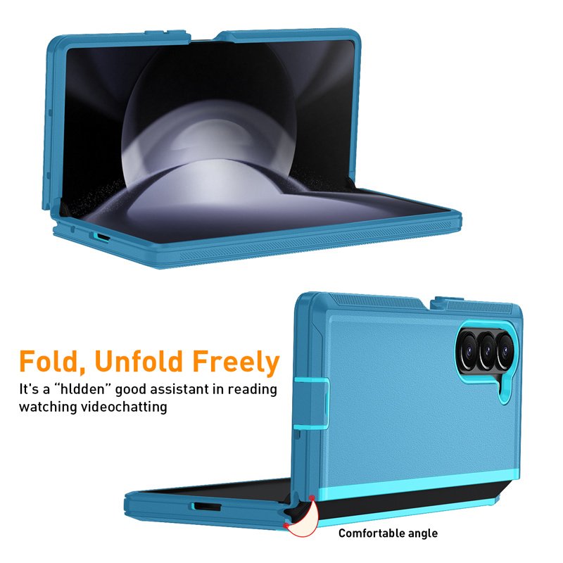 Shockproof TPU PC Hybrid Phone Case for Samsung Z Flip 6 Belt Clip Holster Stand Holder with Plain Design Mobile Phone Case