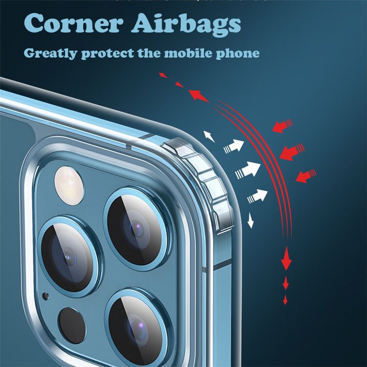 Magnetic Phone Case Compatible with Wireless Charger Hybrid Transparent Clear Shockproof Case with Magnet for iPhone 16 Pro Max