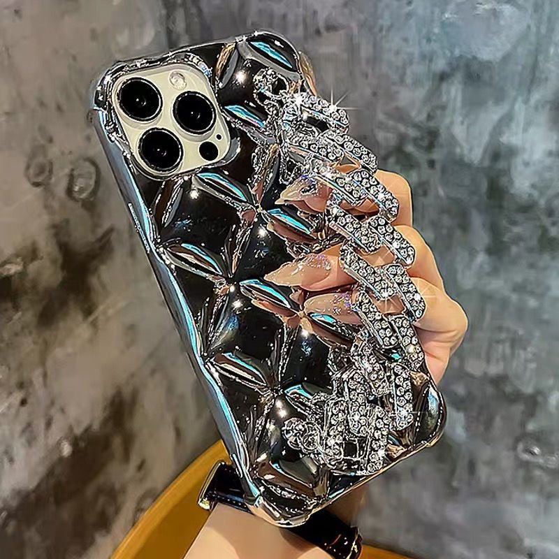 Luxury Bling Diamond Phone Case for iPhone 15 Pro Max 14 Pro Tpu Soft Gir's Cover Cases for iPhone 13 14 15 Pro Max