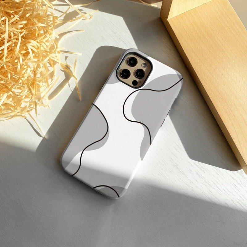 Cement Gray Block Phone Case For IPHONE 15PRO MAX 14 13 12 11 PRO Plus 15pro Acrylic TPU Two in one Mobile Phone Cases