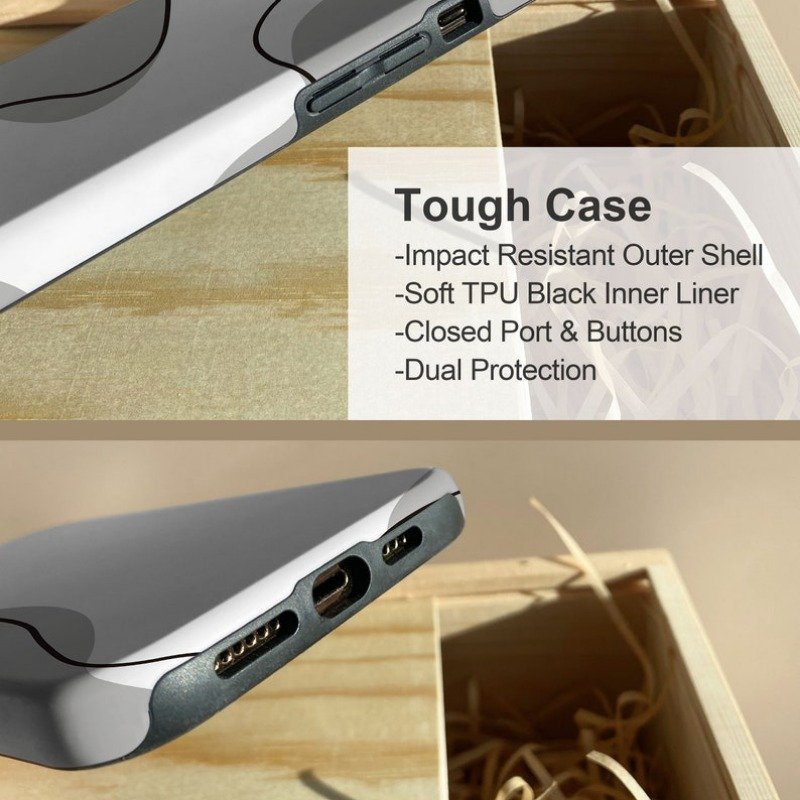 Cement Gray Block Phone Case For IPHONE 15PRO MAX 14 13 12 11 PRO Plus 15pro Acrylic TPU Two in one Mobile Phone Cases