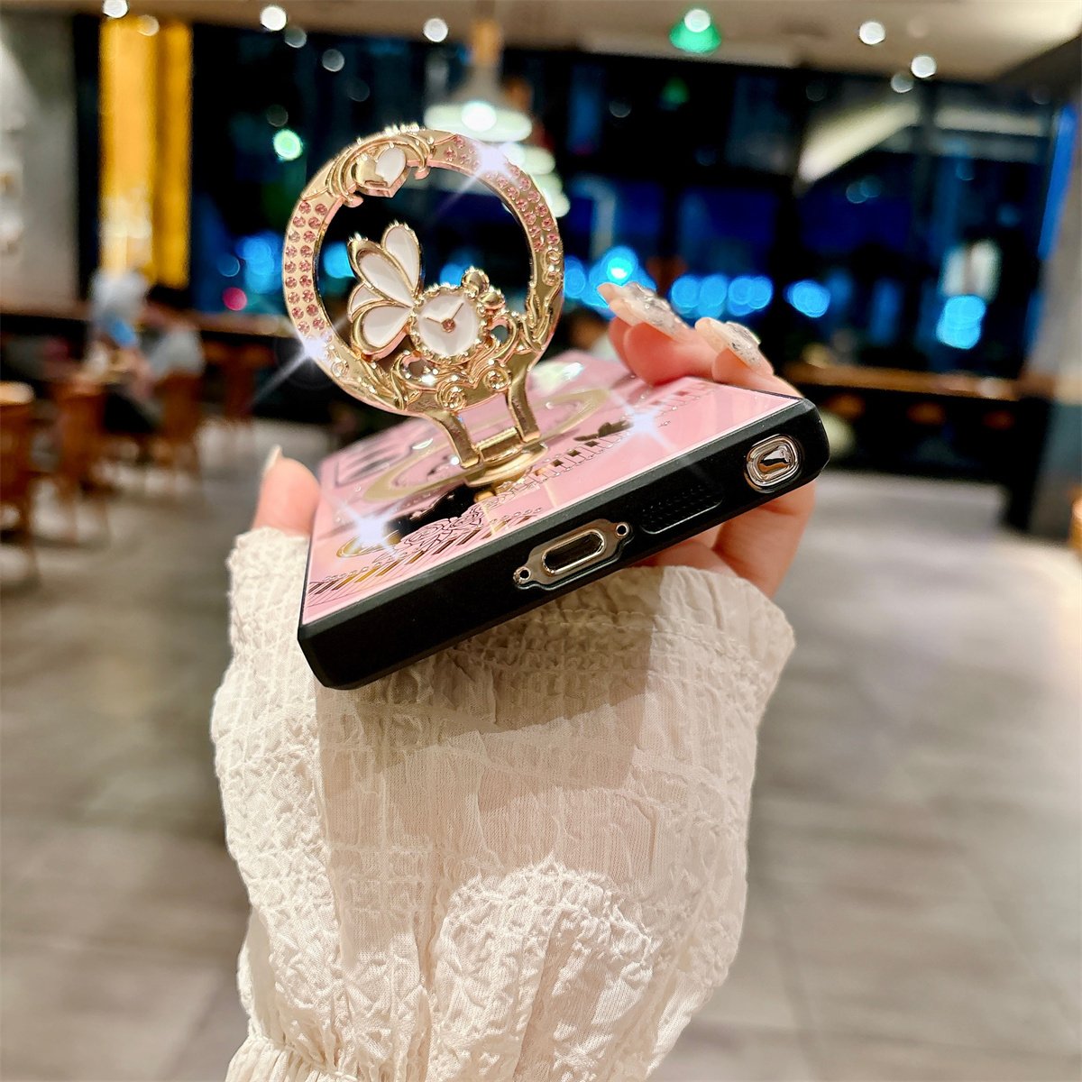 2024 New Luxury Phone Cover,For Samsung Galaxy S24 Ultra S23 S22 Rhinestones Case & Magnetic Ring Holder Stand Cases