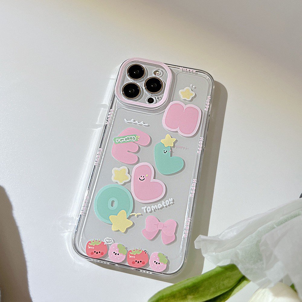 For iPhone16 Pro Max Painted Phone Case For iPhone15 14 13 12 11 Protective Cover Tulip Phone Accessories Customization