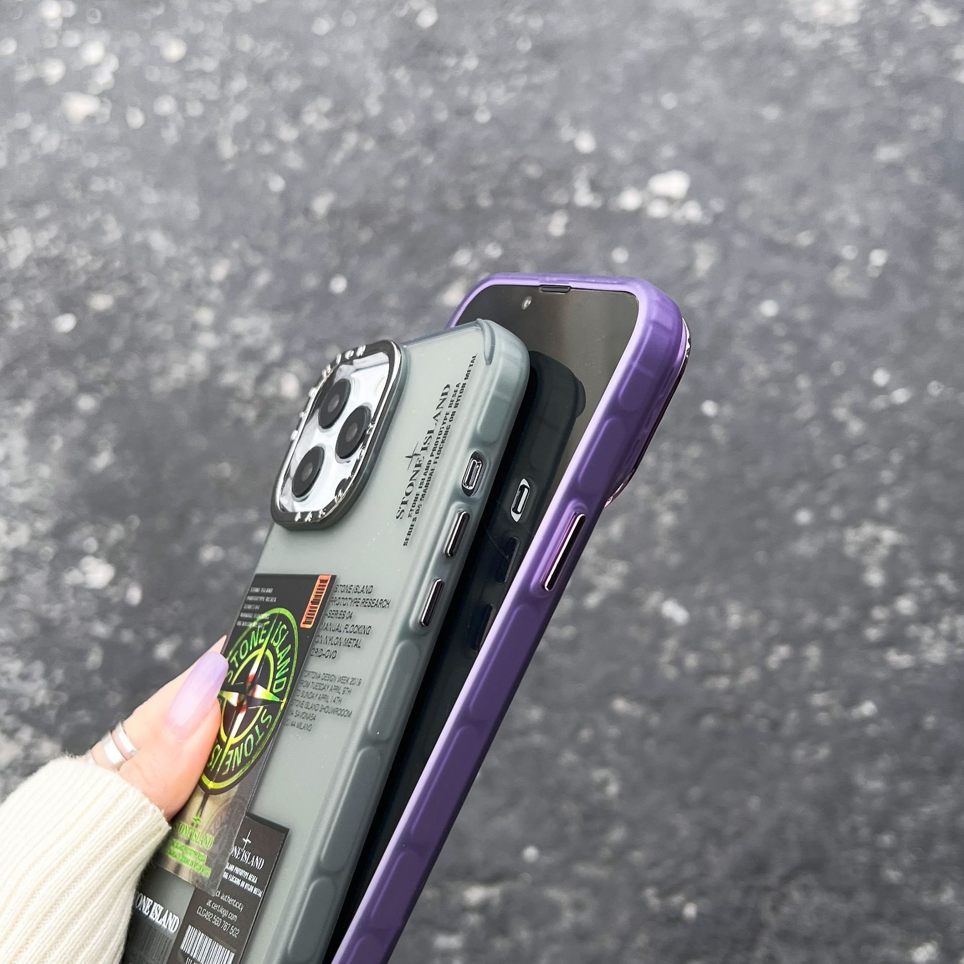 Trending products fashion label Pattern Stone Island mobile Phone Case for iPhone 11 12 13 14 15 16 Promax phone accessories