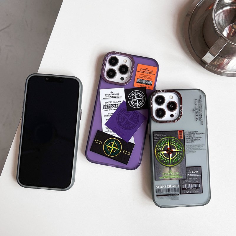 Trending products fashion label Pattern Stone Island mobile Phone Case for iPhone 11 12 13 14 15 16 Promax phone accessories