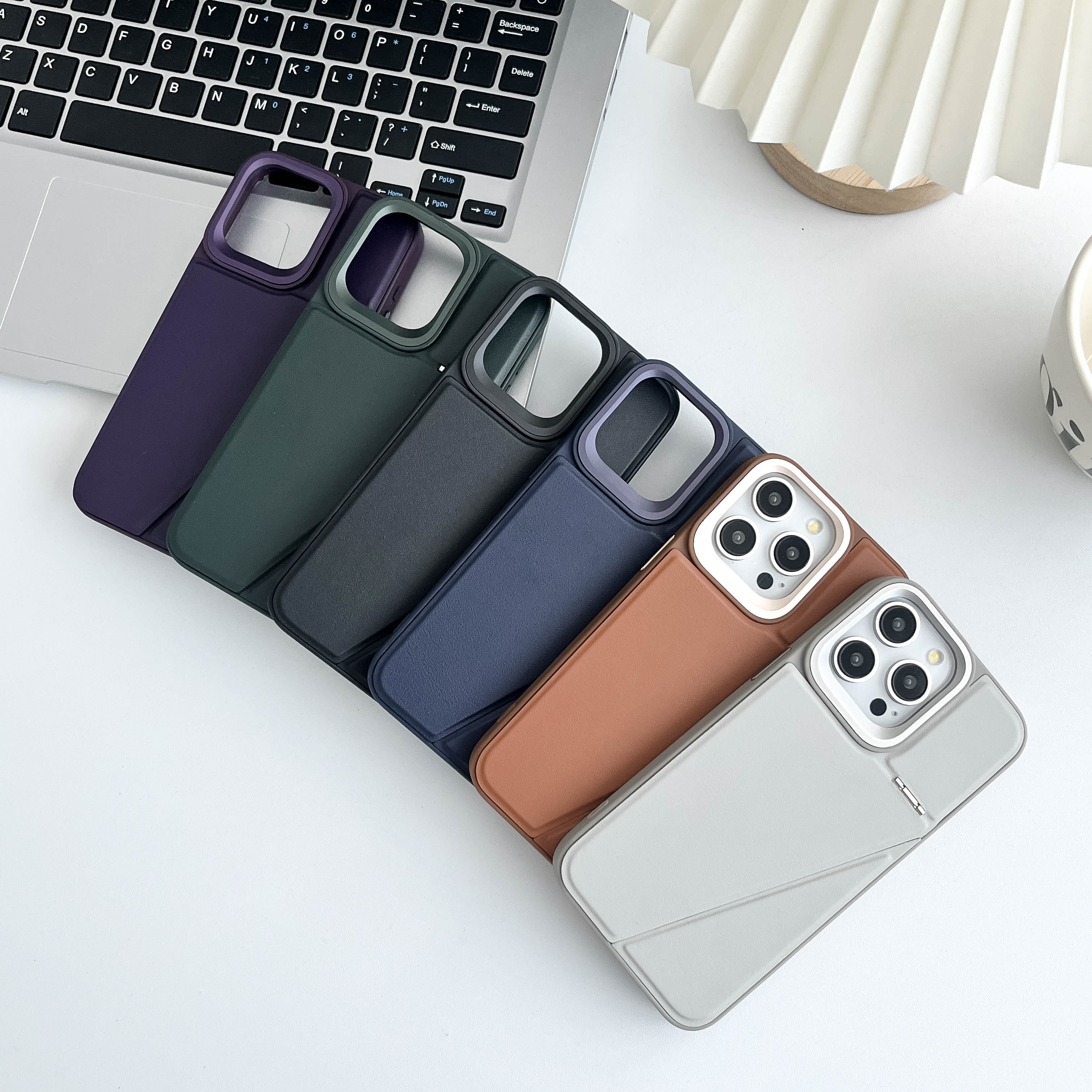 Business Design Foldable Luxury Leather Phone Case with Shockproof Mobile Phone Cases for iPhone 16 15 14 13 12 Pro Max Plus