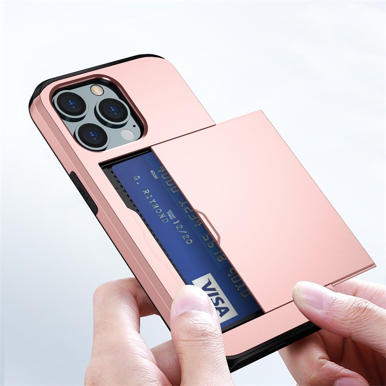 Mobile Cell Phone Credit Card Slim Armor Card Case For Iphone 16 15 Pro Max 14 Pro 13 Pro