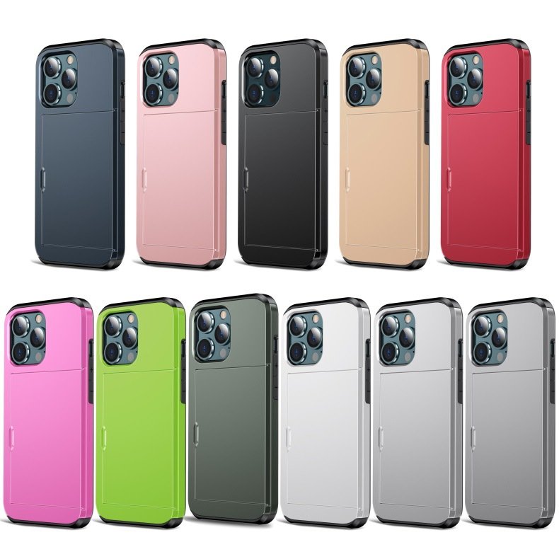 Mobile Cell Phone Credit Card Slim Armor Card Case For Iphone 16 15 Pro Max 14 Pro 13 Pro
