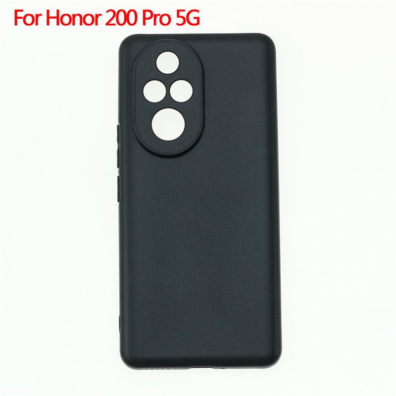 Manufacturer Wholesale Matte TPU Cases Soft Frosted Back Cover Silicone Mobile Phone Case For Honor 200 Pro 5G Black