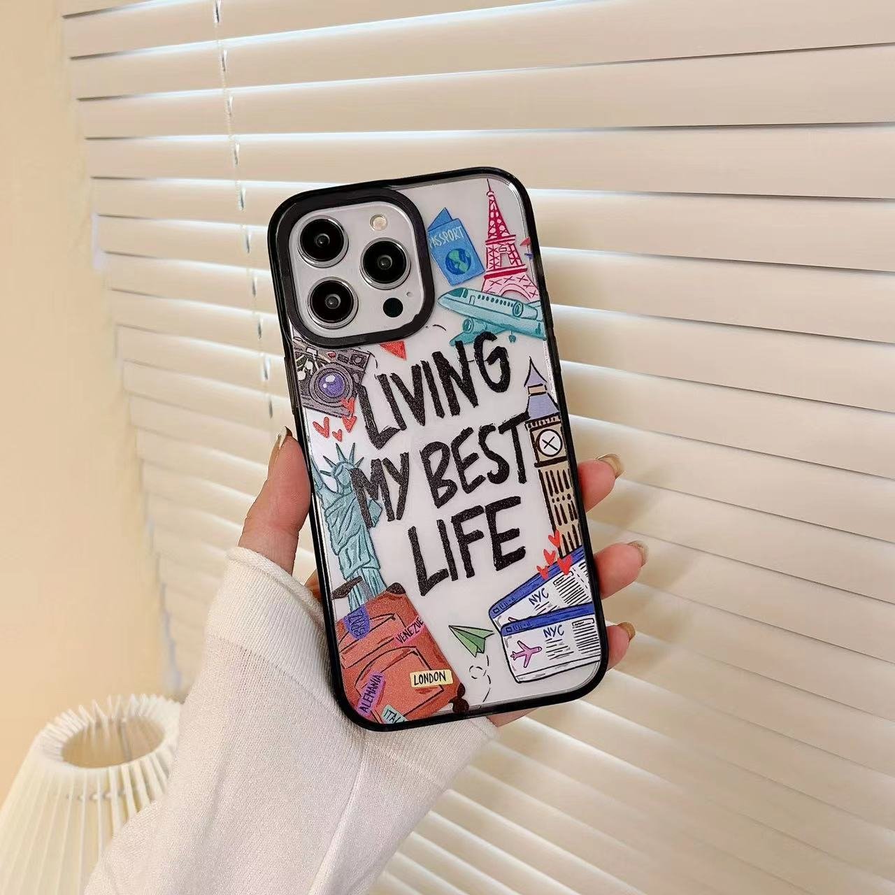 Antiman OEM fashion street ins phone accessories for iphone 16pro max footprint acrylic cases for 15pro 11 14promax x xsmax