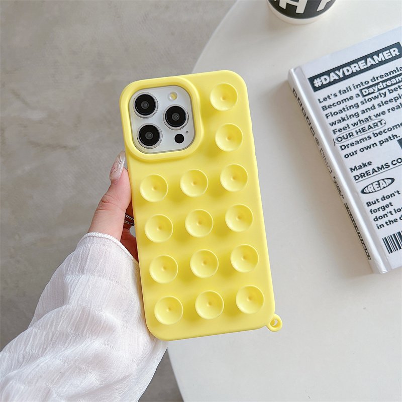 suction cup holder silicone mobile phone case For iPhone 15 14 13 12 11 Pro max case with suction cups