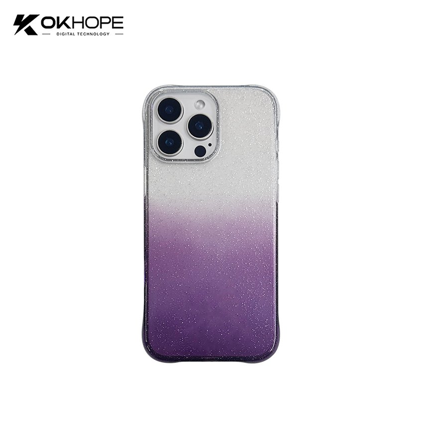 luxury Popular clear gradual change color Not Yellowing PC Mobile phone cases for iphone 15 pro max