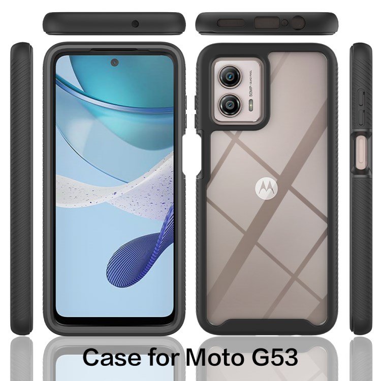 Phone Case for Motorola Moto G53 5G 3-in-1 Detachable Phone Case with PET Screen Protector