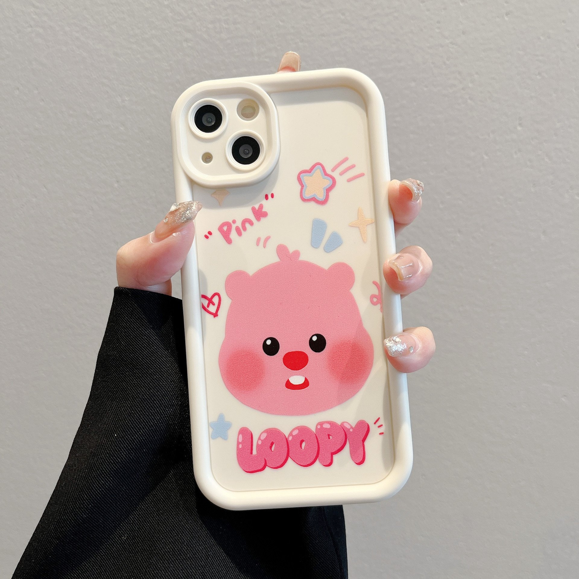 Cartoon Cute Plush bear Silicone Mobile Phone Case For iPhone 16 15 14 13 12 11 Promax love toy Beaver tpu Shockproof Back Cover