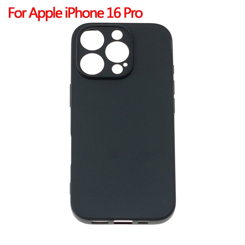 Manufacturer Wholesale Matte TPU Cases Soft Frosted Back Cover Silicone Mobile Phone Case For Apple iPhone 16 Pro Black