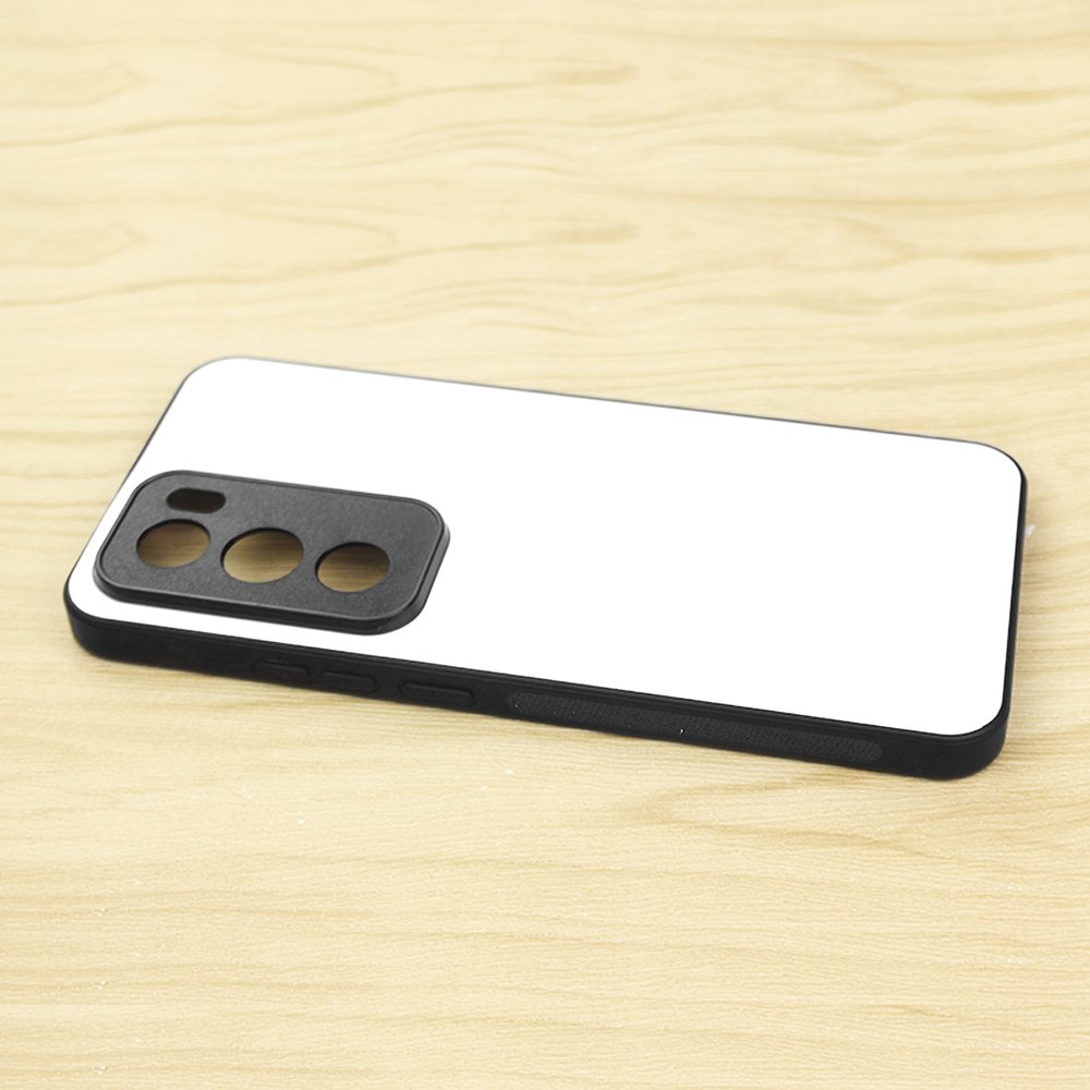 DIY Sublimation Phone Case For Reno 12 Pro 5G Custom Black 2D TPU + PC Mobile Phone Cover For Oppo Reno 12 5G