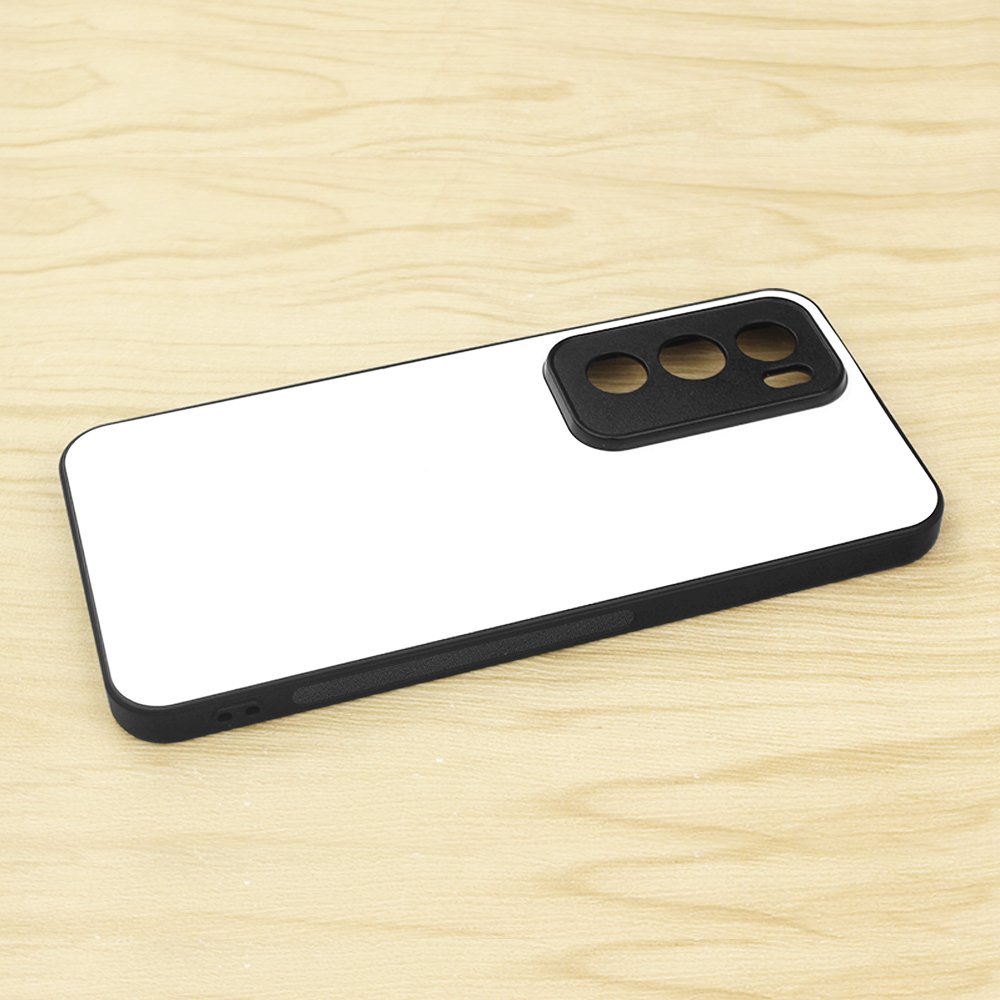DIY Sublimation Phone Case For Reno 12 Pro 5G Custom Black 2D TPU + PC Mobile Phone Cover For Oppo Reno 12 5G