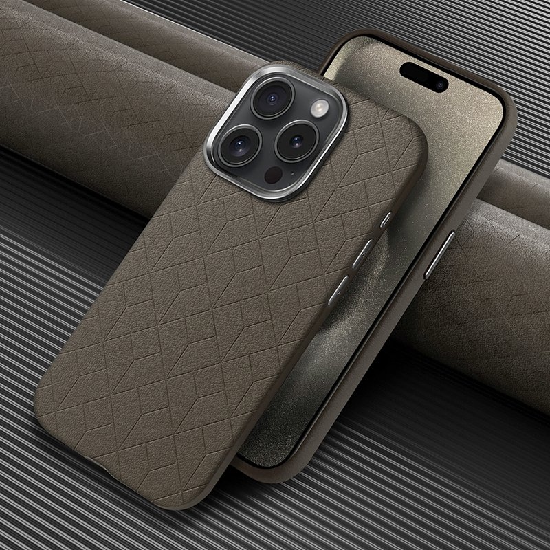 Leather patterned phone case for iPhone15 Promax plus business personalized customized shockproof and drop resistant shell