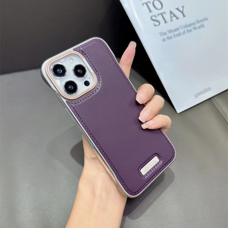 Luxury Frameless Hard PC Soft Touch Leather Mobile Phone Case High-lend Magnetic Protective Case for iPhone 16 15 14 13 12 11