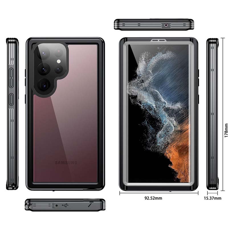 Shockproof Dustproof Phone Cover IP68 Level Underwater Waterproof Phone Case for Samsung S23 S22 Ultra S21FE S20FE S10 S10 Plus